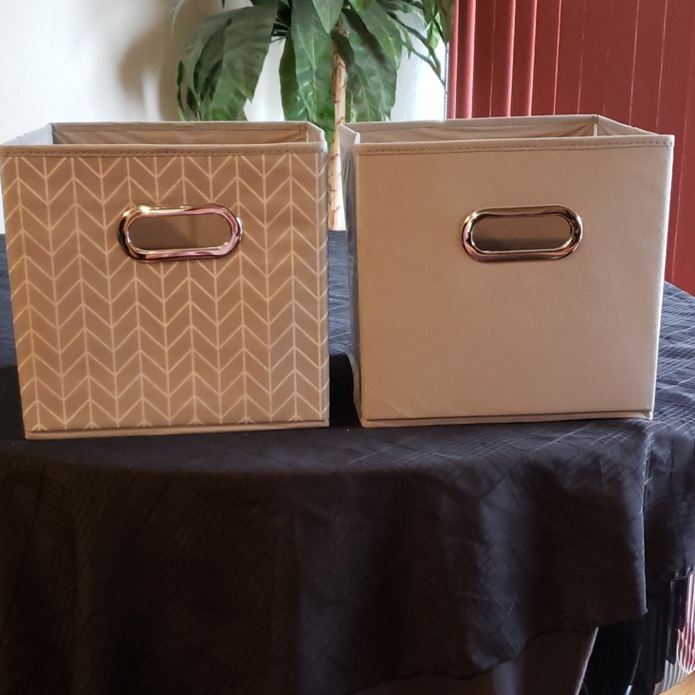 Collapsible Fabric Storage Bins.